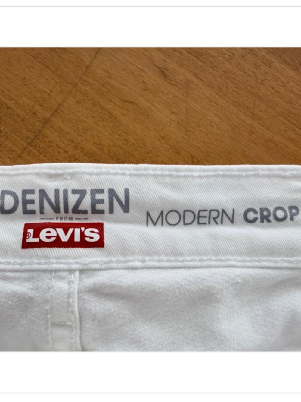 Levi Denizen White Modern Crop Cuffed Jeans Capri Denim sz 16/waist 33 EUC - Picture 4 of 12